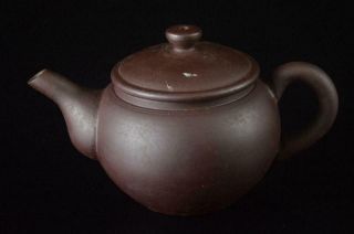 Z7789: Japanese Banko - ware Brown pottery TEAPOT Kyusu Sencha,  auto Tea Ceremony 3