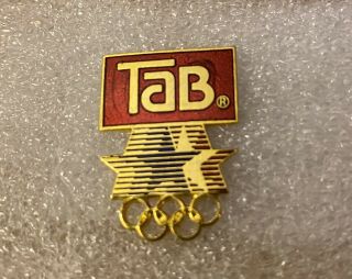 Rare Vintage Tab Coca Cola Olympic Collectible Lapel Hat Pin Enamel Goldtone