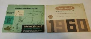 Union Special Sewing Machine 1957 And 1960 Calander Rare