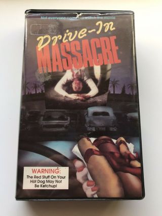 Drive - In Massacre Vhs,  Rare,  Oop,  80’s Horror,  Slasher,  Clamshell,  Magnum Ent.