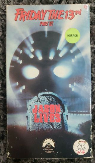 Friday The 13th Part Vi Jason Lives Vhs Horror Cult Vintage Slasher Rare