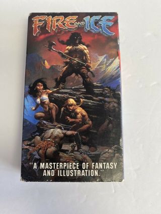 Fire And Ice Rare Vhs 1983 Animation Sword And Sorcery Frank Frazetta
