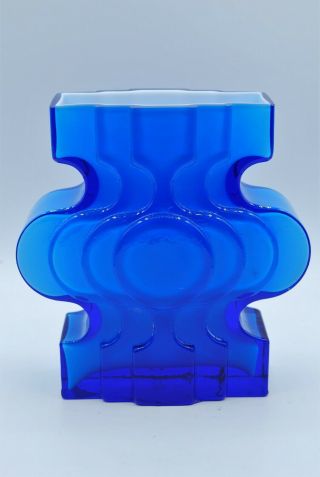 Alsterfors.  Per Olof Strom.  Pop Art Vase In Blue And White.  Signed.  1970.  Rare
