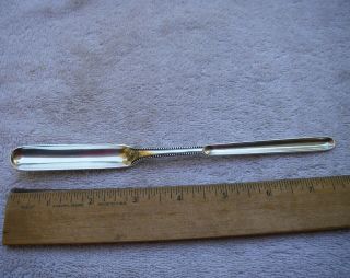 Fine English Silverplate Beaded Pattern Marrow Scoop - Bromley Arms - Martin Hall Co