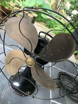 RARE 1920s Emerson 26648AB Electric Fan Brass Blades Complete GREAT Cutler 5
