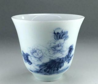 56mm Chinese Jingdezhen Porcelain Overglaze Color 50ml Peony Flower Teacup 2