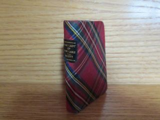 Miniature Vintage Rare Tartan Cover Book " Lady Of The Lakes " Sir Walter Scott