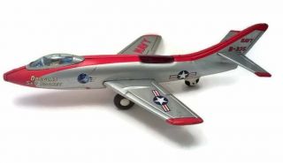 Bandai Htc Douglas Skyrocket Tin Toy Airplane Navy Jet Japan Dual Trademark Rare