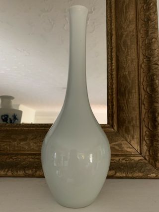 VINTAGE Large Gump’s San Francisco CELADON GREEN Japanese Porcelain Vase NR 3