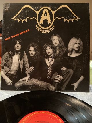 Aerosmith Get Your Wings Lp Album - 1974 Columbia/cbs Records Pc 32847/free Shp