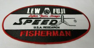 Lew Fuji Speed Usa Research Fisherman Vintage Embroidered (large) Sew On Patch