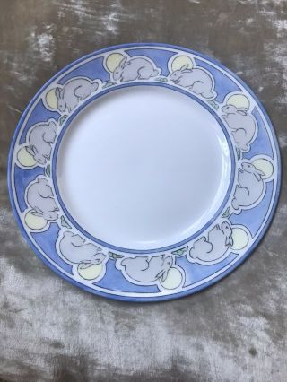 Arts & Crafts Hand Painted Signed 1915 Plate,  France D & C.  Rabbit Theme.