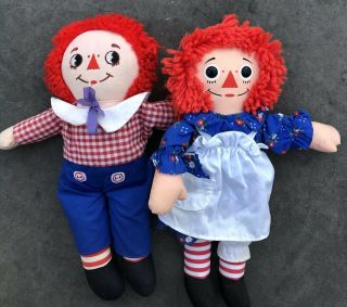 Vintage Applause Raggedy Ann And Andy Dolls