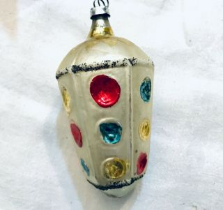 Antique Vintage Mercury Glass Lantern Christmas Ornament 4 1/2”