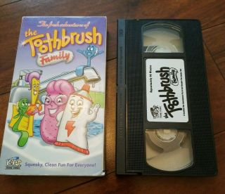 Rare The Toothbrush Family Vhs Video Tape With Sleeve Cover - -