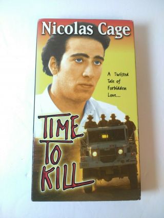 Vhs: Time To Kill: 1991 Nicolas Cage Rare - Hard To Find Gemstone Entertainment