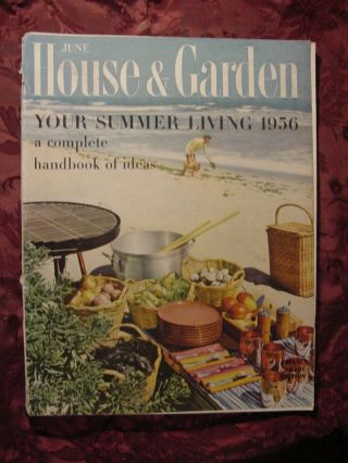 Rare House & And Garden June 1956 Architecture Decoration Design Gardening