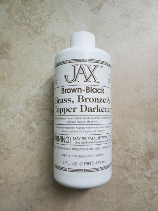 Jax Brown Darkener Antique Brown Finish On Copper,  Brass/bronze 14oz Open Bottle