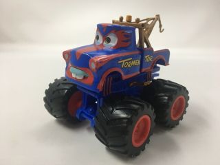 Rare Mattel Disney Pixar Cars Toon Tormentor Plastic Monster Truck Rubber Tires