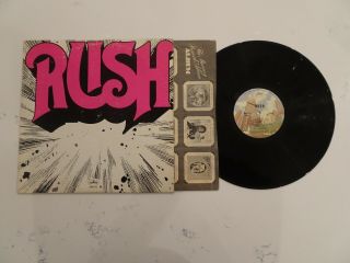 Vg Rush Self Titled S/t 1st Lp Ultra Rare Orig.  1974 Kong Santa Maria Press Fly