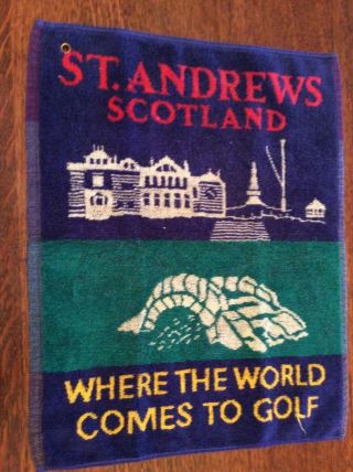 Vintage St.  Andrews Scotland Where The World Comes To Golf Towel 100 Cotton