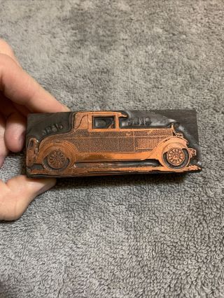 Vintage Chevy Ford Car Old Style Printing Plate Block Letterpress Ink Stamp 2