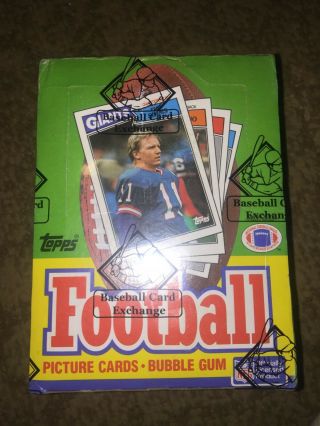1987 Topps Football Wax Pack Box - Bbce Certified - Rare Non - X - Out Box Psa 10?