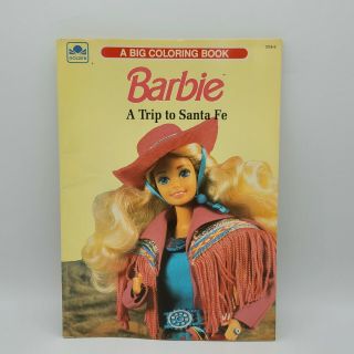 Vintage Santa Fe Trip Barbie 1990 A Big Coloring Book