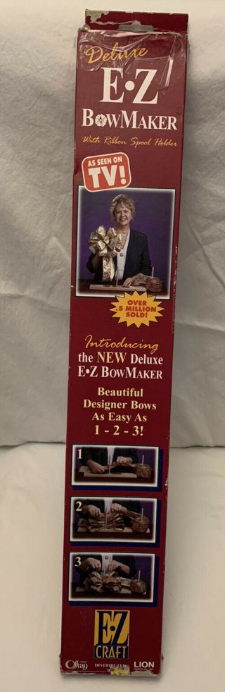 Vintage Ez Craft Deluxe Bow Maker Designer Bows Wooden As Seen On Tv 1990s