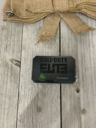 Cod Call Of Duty Elite Founder Metal Card Collectible Rare And