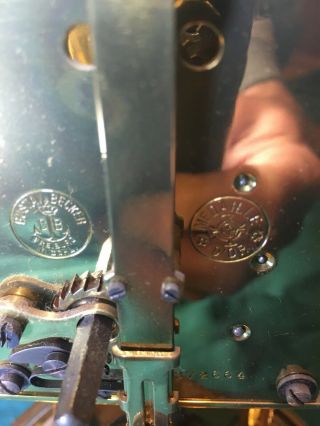 Rare Gustav Becker 400 day torsion anniversary clock disc pendulum 6