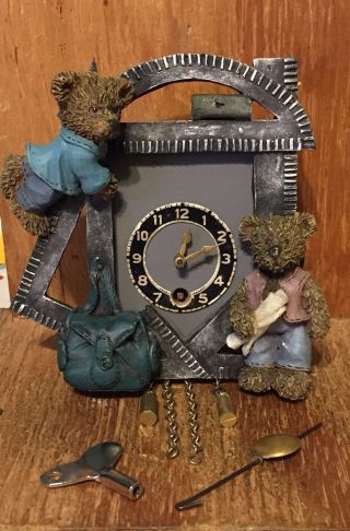 Vintage Rare Bears Miniature Cuckoo Clock Germany