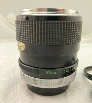 RARE Canon FD 35mm F2 Wide Angle Lens FD Mount lens w/caps & filter,  EXC, 5