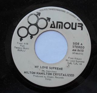 Milton Hamilton Crystalized My Love Supreme Nm - Canada 1976 Latin Disco Rare 45