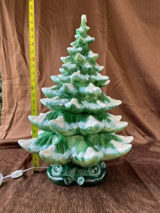 Vintage Atlantic Mold Ceramic Christmas Tree,  Extra Large,  4 - Piece - Rare