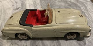 Rare 1950’s Schuco 2095 White Mercedes 190 Sl Windup Toy: 8 1/2”
