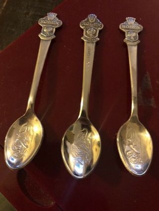 3 Vintage Rolex Bucherer Of Switzerland Spoons Geneve Watch Rare