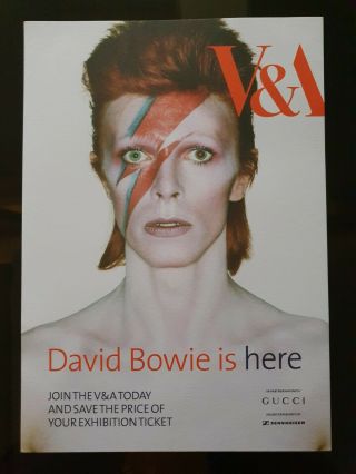 David Bowie Is Here Exhibition Flyer Victoria And Albert Museum London 2013 Rare