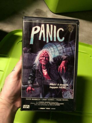 Panic Gorgon Video Vhs Horror Slasher Sov Big Box Oop Rare Slip