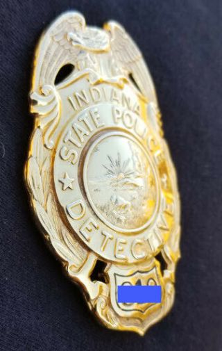 Rare Old Antique Obsolete Indiana State Police Detective Badge