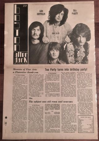 Led Zeppelin Cover Photo Underground Newspaper After Dark - Very Rare,  Jan.  1969