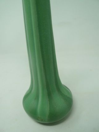 1920 - 1930’s 8.  5 " Antique Haeger Green Pottery Bud Vase Marked 13