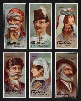 Balcan People Rare Series 30 Gartmann Card Set Early 1900s Greek Serbia Bosnia