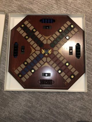 Noble Games Limited Edition Pachisi Board Game Cherry Wood And Leather (rare)