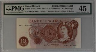 Rare M01 Replacement 10/ - Great Britain Bank Of England P - 3373a Star Pmg45 Cxf