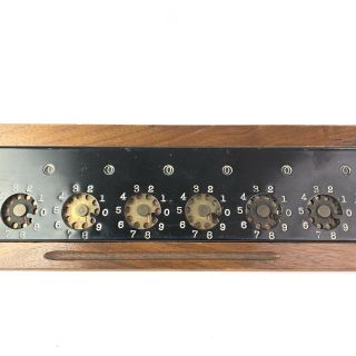 Antique The Lightning Calculator Adding Machine,  Hardwood base 3