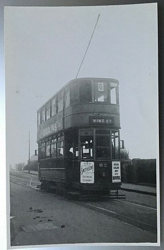 Rare Rp Swansea Tram,  No.  6 Wind Street,  Glamorgan,  South Wales Postcard C1930