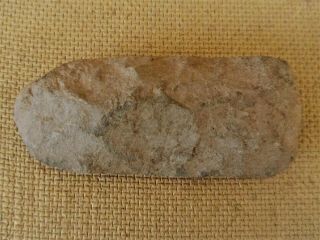 Ancient Native American Indian Small Hard Stone Skin Scraper Celt 4 " Unpolished