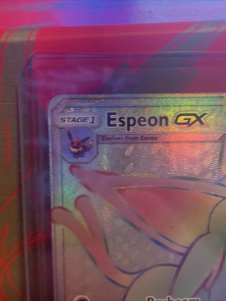 Espeon GX 152/149 Rainbow Hyper Secret Rare Mint/NM Pack to Sleeve 2