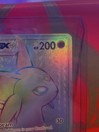 Espeon GX 152/149 Rainbow Hyper Secret Rare Mint/NM Pack to Sleeve 3